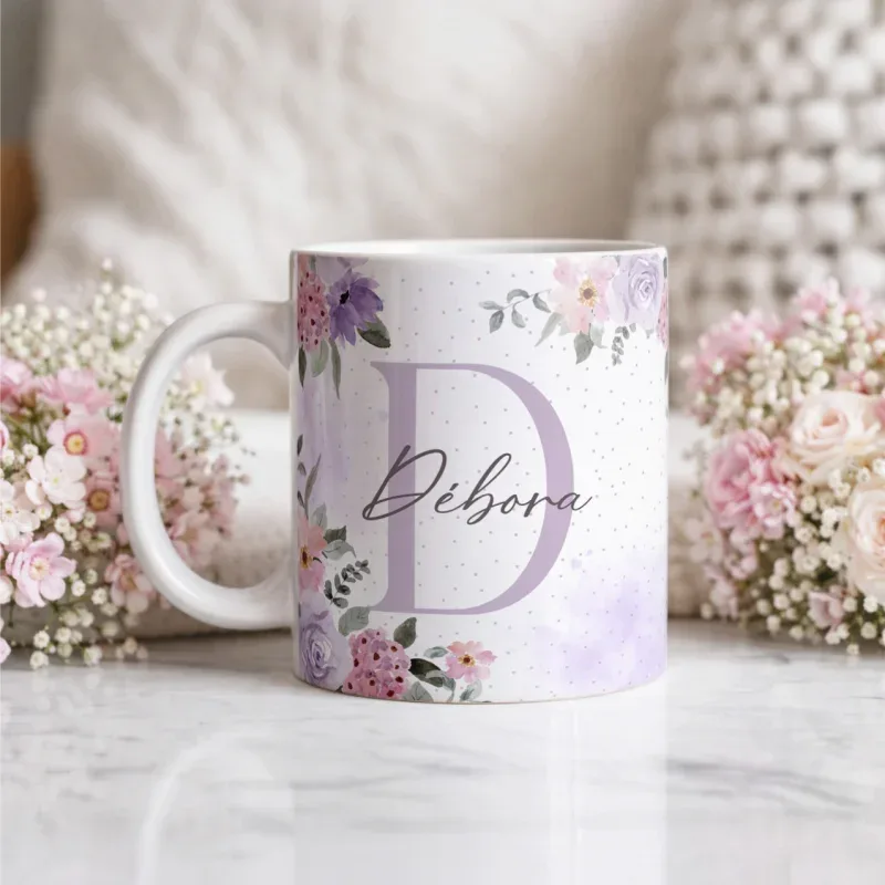 Caneca Alfabeto Floral A a Z V1-gallery
