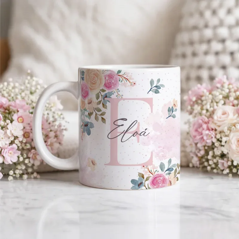 Caneca Alfabeto Floral A a Z V1-gallery