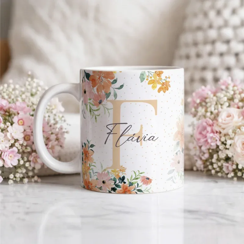 Caneca Alfabeto Floral A a Z V1-gallery
