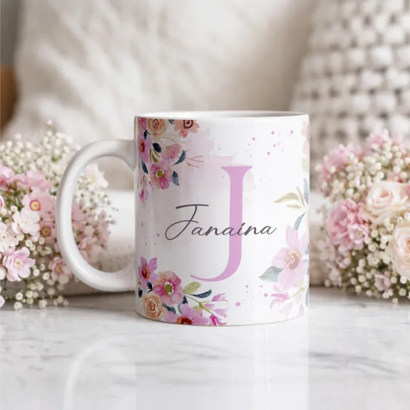 Caneca Alfabeto Floral A a Z V1-gallery