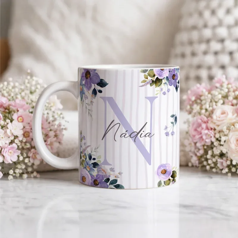 Caneca Alfabeto Floral A a Z V1-gallery