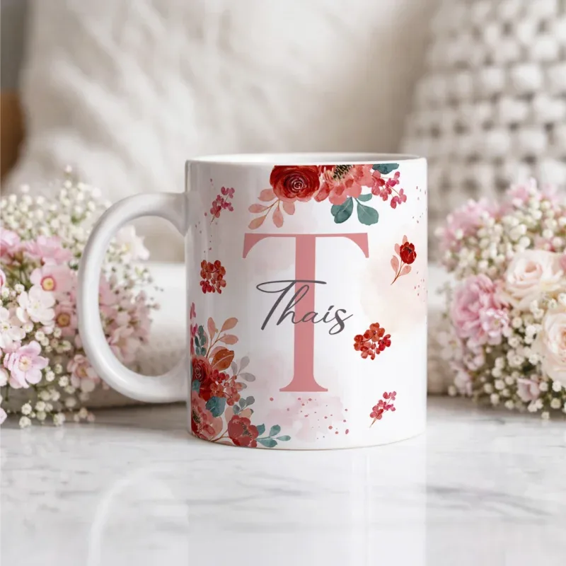 Caneca Alfabeto Floral A a Z V1-gallery