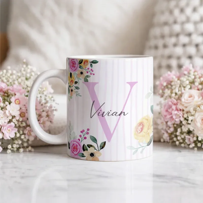 Caneca Alfabeto Floral A a Z V1-gallery